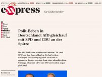 Bild zum Artikel: Polit-Beben in Deutschland: AfD gleichauf mit SPD und CDU an der Spitze