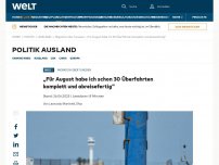 Bild zum Artikel: „Für August habe ich schon 30 Überfahrten komplett und abreisefertig“