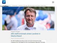 Bild zum Artikel: Stichwahl in Thüringen: AfD stellt erstmals einen Landrat in Deutschland