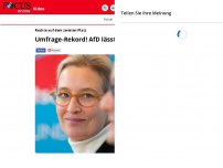 Bild zum Artikel: Rechte auf dem zweiten Platz: Umfrage-Rekord! AfD lässt SPD...