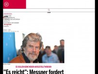 Bild zum Artikel: Messner spricht Gipfelkreuz-Klartext: ''Es reicht''