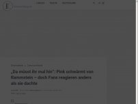 Bild zum Artikel: „Da müsst ihr mal hin“: Pink schwärmt von Rammstein – doch Fans reagieren anders als sie dachte