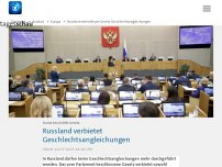 Bild zum Artikel: Russland verbietet per Gesetz Geschlechtsangleichungen