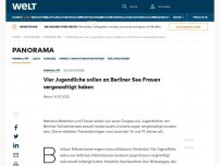Bild zum Artikel: Vier Jugendliche sollen an Berliner See Frauen vergewaltigt haben
