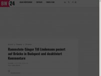 Bild zum Artikel: Rammstein-Sänger Till Lindemann posiert auf Brücke in Budapest und deaktiviert Kommentare