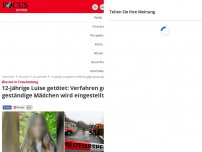 Bild zum Artikel: Bluttat in Freudenberg - 12-jährige Luise getötet: Verfahren gegen geständige Mädchen wird eingestellt