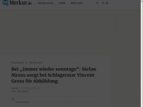 Bild zum Artikel: Bei „Immer wieder sonntags“: Stefan Mross sorgt bei Schlagerstar Vincent Gross für Abkühlung