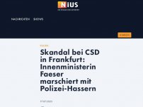 Bild zum Artikel: Skandal bei CSD in Frankfurt: Innenministerin Faeser marschiert mit Polizei-Hassern