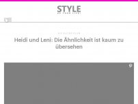 Bild zum Artikel: Heidi und Leni: Die Ähnlichkeit ist kaum zu übersehen