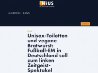 Bild zum Artikel: Unisex-Toiletten und vegane Bratwurst: Fußball-EM in Deutschland soll zum linken Zeitgeist-Spektakel werden