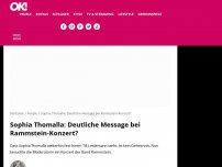 Bild zum Artikel: Sophia Thomalla: Deutliche Message bei Rammstein-Konzert