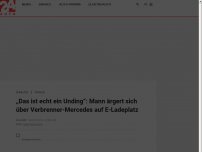 Bild zum Artikel: „Das ist echt ein Unding“: Mann ärgert sich über Verbrenner-Mercedes auf E-Ladeplatz 