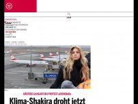 Bild zum Artikel: Klima-Shakira droht jetzt mit Flughafen-Blockade