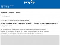 Bild zum Artikel: Gute Nachrichten von den Nockis: 'Unser Friedl ist wieder da!'