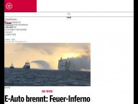 Bild zum Artikel: E-Auto brennt: Feuer-Inferno auf der Nordsee