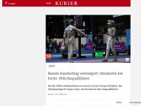 Bild zum Artikel: Russin Handschlag verweigert: Ukrainerin bei Fecht-WM disqualifiziert