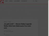 Bild zum Artikel: „Es geht nicht“ – Warum Rallye-Legende Walter Röhrl kein Elektroauto-Fan mehr wird