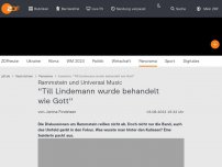 Bild zum Artikel: 'Till Lindemann wurde behandelt wie Gott'