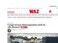 Bild zum Artikel: Wohnwagenplatz: Cranger Kirmes: Wohnwagenplatz säuft ab – „Wie Wacken!“