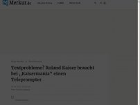 Bild zum Artikel: Textprobleme? Roland Kaiser braucht bei „Kaisermania“ einen Teleprompter