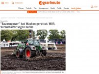 Bild zum Artikel: 'Bauernpower' hat Wacken gerettet: WOA-Veranstalter sagen Danke #traktor #boden