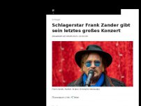 Bild zum Artikel: Schlagerstar Frank Zander hört auf - das wird sein letztes Lied auf großer Bühne