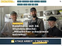 Bild zum Artikel: Konditorei mit 34-Stunden-Woche: „Mitarbeiter schwärmen extremst“