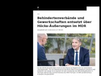 Bild zum Artikel: Behindertenvereine und Gewerkschaften entsetzt über Höcke-Äußerungen im MDR