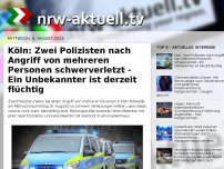 Bild zum Artikel: Köln: Zwei Polizisten nach Angriff von mehreren Personen schwerverletzt - Ein Unbekannter ist derzeit flüchtig