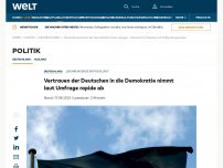 Bild zum Artikel: Vertrauen der Deutschen in die Demokratie nimmt laut Umfrage rapide ab