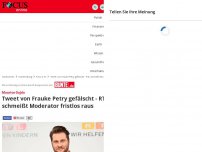 Bild zum Artikel: Maurice Gajda - Tweet von Frauke Petry gefälscht - RTL schmeißt Moderator fristlos raus