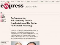 Bild zum Artikel: Außenminister Schallenberg fordert Sondertribunal für Putin und Kreml-Führung