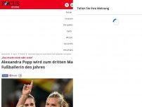 Bild zum Artikel: „Das macht mich sehr stolz“ - Alexandra Popp wird zum dritten Mal Fußballerin des Jahres