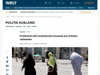 Bild zum Artikel: Frankreich will muslimisches Gewand aus Schulen verbannen
