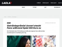 Bild zum Artikel: Getränkeprämie! Annerl steckt Fans während Spiel 300 Euro zu