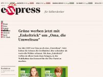 Bild zum Artikel: Grüne werben jetzt mit „Enkeltrick“ um „Oma, die Umweltsau“