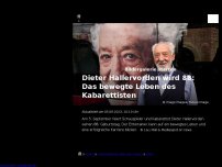 Bild zum Artikel: Dieter Hallervorden wird 88 – und feiert da, wo er sich am wohlsten fühlt