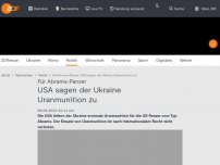 Bild zum Artikel: USA sagen der Ukraine Uranmunition zu