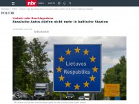 Bild zum Artikel: Umkehr oder Beschlagnahme: Russische Autos dürfen nicht mehr in baltische Staaten
