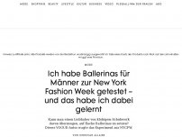 Bild zum Artikel: Ballerinas für Männer: Ich habe den Selbsttest auf der New York Fashion Week gemacht