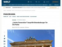 Bild zum Artikel: „Letzte Generation“ besprüht Brandenburger Tor mit Farbe