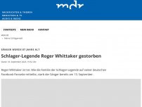 Bild zum Artikel: Schlager-Legende Roger Whittaker gestorben