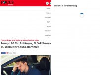 Bild zum Artikel: Fahranfänger und Senioren besonders betroffen - Tempo 90 für Anfänger, SUV-Führerschein - EU diskutiert Auto-Hammer