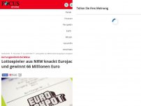 Bild zum Artikel: Auf ungewöhnliche Weise - Lottospieler aus NRW knackt Eurojackpot und gewinnt 66 Millionen Euro