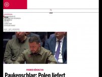 Bild zum Artikel: Paukenschlag: Polen liefert keine Waffen mehr an Ukraine