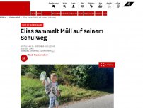 Bild zum Artikel: Gute Tat in Pressbaum - Elias sammelt Müll auf seinem Schulweg