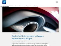 Bild zum Artikel: Deutsches Unternehmen will gegen Verbrenner-Aus klagen