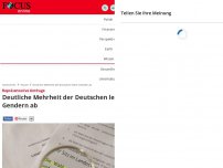 Bild zum Artikel: Repräsentative Umfrage - Deutliche Mehrheit der Deutschen lehnt Gendern ab