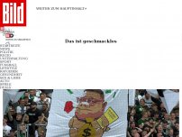 Bild zum Artikel: Das ist geschmacklos - Ekelhaftes Eberl-Plakat in Gladbach