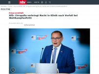 Bild zum Artikel: Vorfall in Ingolstadt: AfD-Chef Chrupalla bei Wahlkampfauftritt ins Krankenhaus gebracht